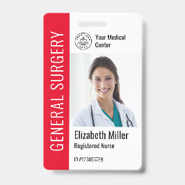Modern Logo Template Mitarbeiter Foto Name Nurse I Ausweis