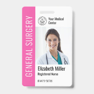 Modern Logo Template Mitarbeiter Foto Name Nurse I Ausweis