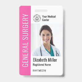 Modern Logo Template Mitarbeiter Foto Name Nurse I Ausweis