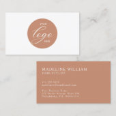 Modern Logo "Terracotta" Elegant Visitenkarte (Vorne/Hinten)