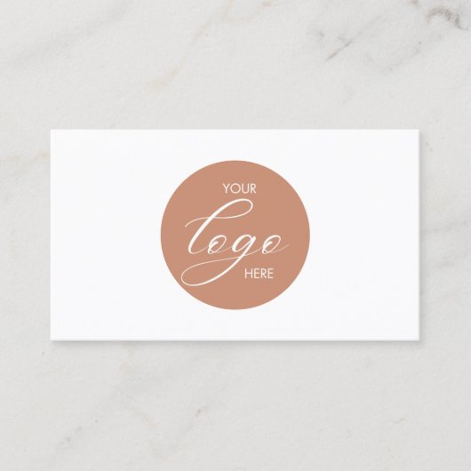 Modern Logo "Terracotta" Elegant Visitenkarte (Vorderseite)