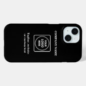 Modern Logo Text Promo Editable Color iphone case (Rückseite (Horizontal))