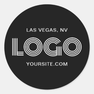 Modern-Logo-Werbeaktion für Schwarz/Weiß Runder Aufkleber