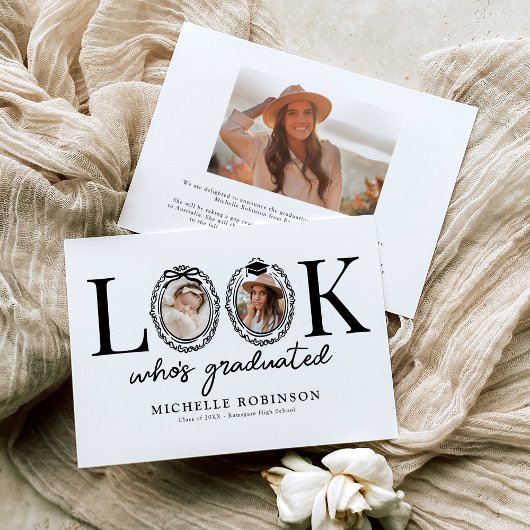 Modern Look Whos Graduated Photo Ankündigung