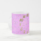 Modern Loops auf der rosa Magenta Tasse (Vorderseite Links)