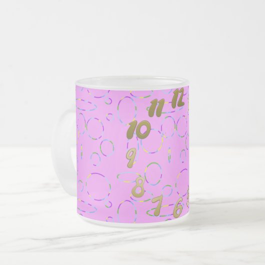 Modern Loops auf der rosa Magenta Tasse (Vorderseite Links)