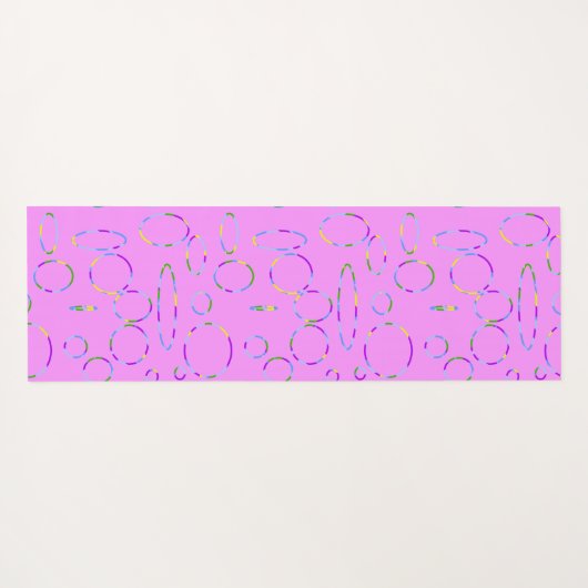 Modern Loops auf Pink Magenta Yoga Mat Yogamatte (Rückseite (Horizontal))