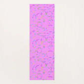 Modern Loops auf Pink Magenta Yoga Mat Yogamatte (Rückseite)
