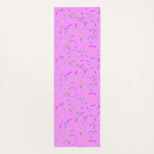Modern Loops auf Pink Magenta Yoga Mat Yogamatte (Rückseite)