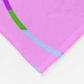 Modern Loops Pink Magenta Fleece Blanket (Ecke)