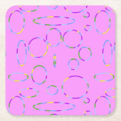 Modern Loops Pink Magenta Paper Untersetzer (Vorderseite)