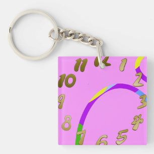 Modern Loops Pink Magenta Schlüsselanhänger