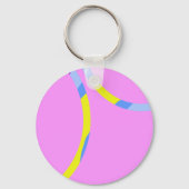 Modern Loops Pink Magenta Schlüsselanhänger (Rückseite)