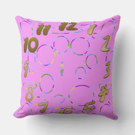Modern Loops Pink Magenta Throw Kissen