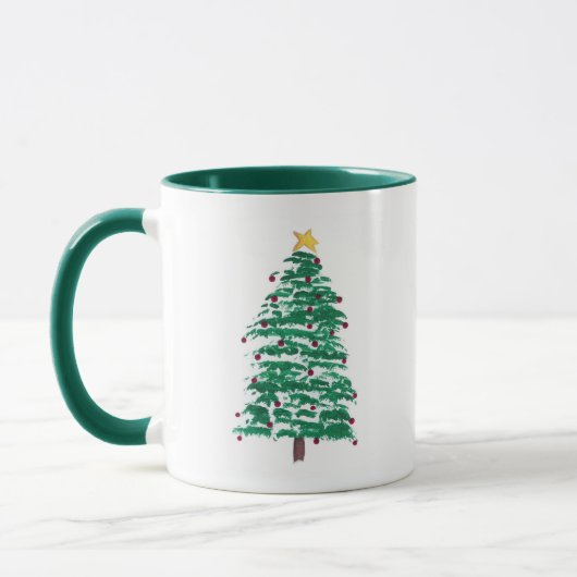 Modern Loose Malerei Weihnachtsbaum Tasse (Links)