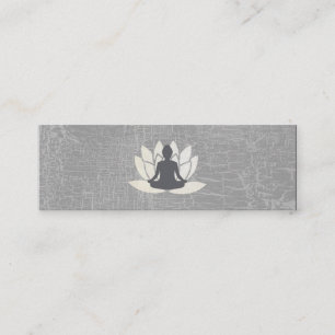 Modern Lotus Blume Marbled Gray Mini Visitenkarte
