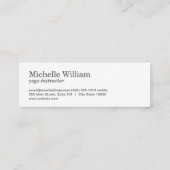 Modern Lotus Blume Marbled Gray Mini Visitenkarte (Rückseite)