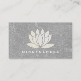Modern Lotus Blume Marbled Gray Visitenkarte