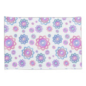 Modern Lotus Blume Muster Pink Pastellgrün Kissenbezug (Rückseite-Rechts)