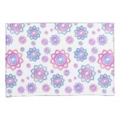 Modern Lotus Blume Muster Pink Pastellgrün Kissenbezug (Vorderseite-Rechts)