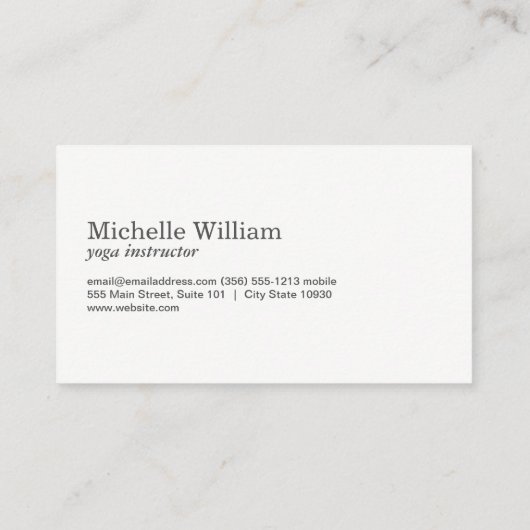 Modern Lotus Blume Yoga Pose Visitenkarte (Rückseite)