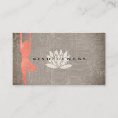 Modern Lotus Blume Yoga Pose Visitenkarte (Vorderseite)