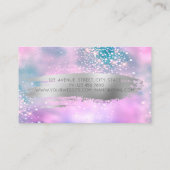 Modern Lotus Brush Stroke Cool Visitenkarte (Rückseite)