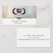 Modern Lotus Moon farbenfroh Visitenkarte (Vorne/Hinten)