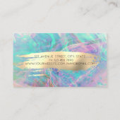 Modern Lotus Rose Gold Pinselstriche Visitenkarte (Rückseite)