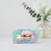 Modern Lotus Rose Gold Pinselstriche Visitenkarte (Stehend Vorderseite)