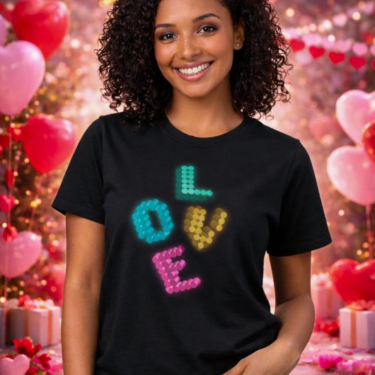 Modern Love 3D | Ästhetisches Pastel-Glow-Grafik T-Shirt