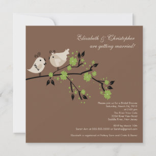 Modern Love Birds Bridal Dusche Einladung