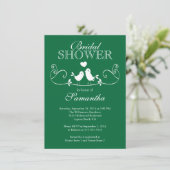 Modern Love Birds Bridal Dusche Einladung (Stehend Vorderseite)