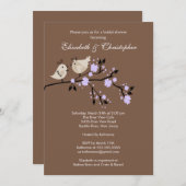 Modern Love Birds Couples Bridal Dusche Einladung (Vorne/Hinten)