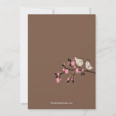 Modern Love Birds Paare Bridal Dusche Einladung (Rückseite)