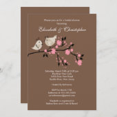 Modern Love Birds Paare Bridal Dusche Einladung (Vorne/Hinten)