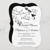 Modern Love Birds Paare Bridal Dusche Einladung (Vorne/Hinten)