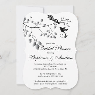 Modern Love Birds Paare Bridal Dusche Einladung