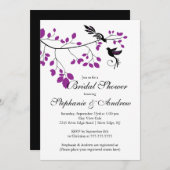 Modern Love Birds Paare Bridal Dusche Einladung (Vorne/Hinten)