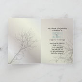 Modern Love Birds Tree White Wedding Einladungen (Innenseite)