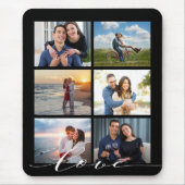 Modern Love Calligraphy Photo Collage Mousepad (Vorne)
