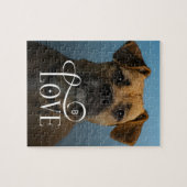 Modern Love Custom Boxer Dog Pets Photo Monogram Puzzle (Horizontal)