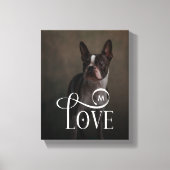 Modern Love Custom Dog Pets Photo Monogram Leinwanddruck (Vorderseite)