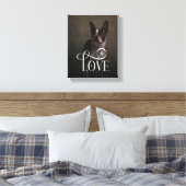 Modern Love Custom Dog Pets Photo Monogram Leinwanddruck (Insitu (Schlafzimmer))