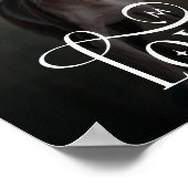 Modern Love Custom Dog Pets Photo Monogram Poster (Ecke)