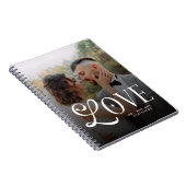 Modern Love Custom Wedding 2 Photos Couples Notizblock (Rechte Seite)