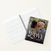 Modern Love Custom Wedding 2 Photos Couples Notizblock (Innenseite)