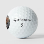 Modern Love Custom Wedding Photo Couples Gifts Golfball (Logo)