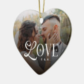 Modern Love Custom Wedding Photo Couples Monogram Keramik Ornament (Links)