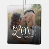Modern Love Custom Wedding Photo Couples Monogram Keramikornament (Links)